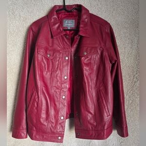Jessica Women's Vibrant Red Leather Jacket